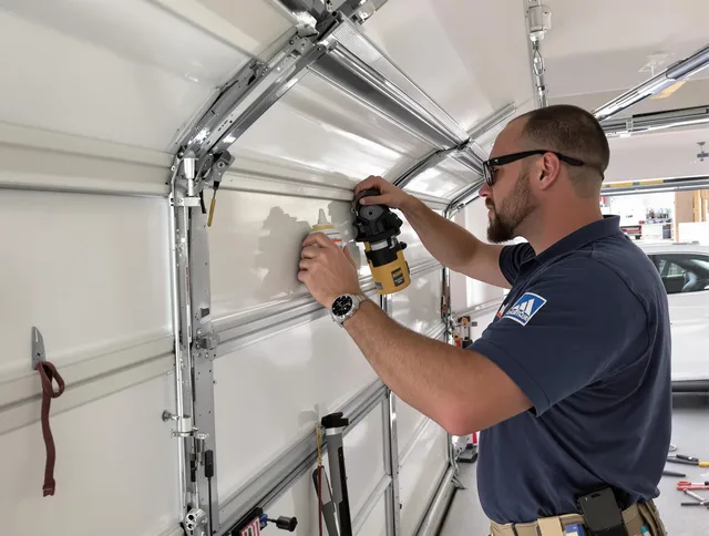 Huntington Park Garage Door Repair technician quieting a noisy garage door in Huntington Park