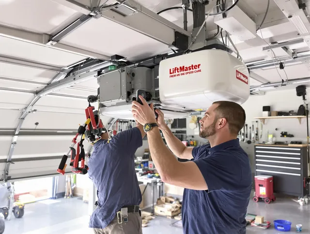 Huntington Park Garage Door Repair technician performing advanced diagnostics on garage opener in Huntington Park