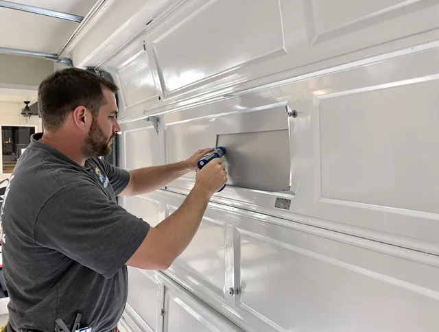 Garage door panel repair by Huntington Park Garage Door Repair in Huntington Park