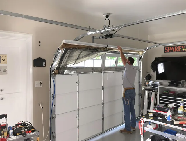Garage door section replacement by Huntington Park Garage Door Repair in Huntington Park