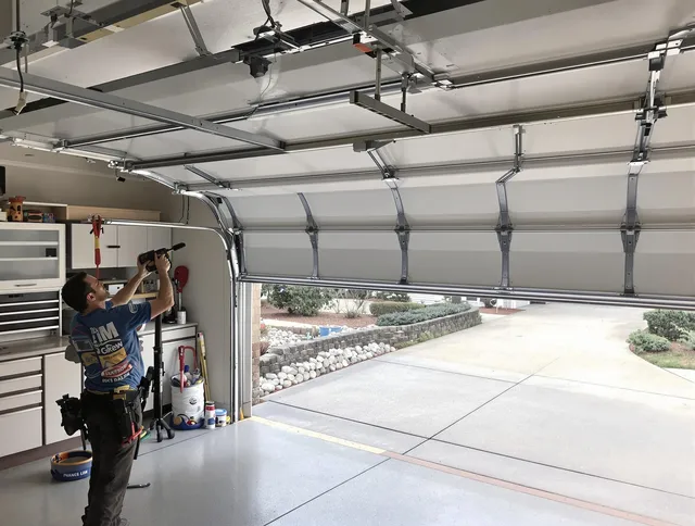 Garage door track repair service by Huntington Park Garage Door Repair in Huntington Park